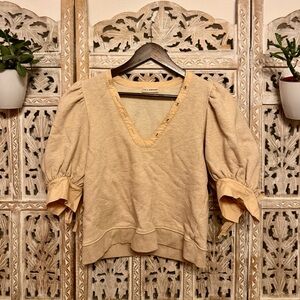 Ulla Johnson Light Peach Textured Top